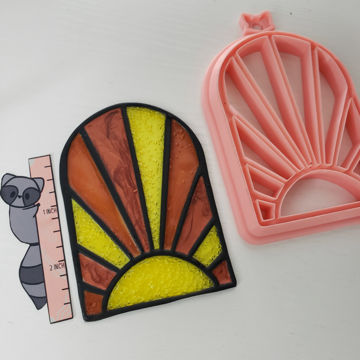 C28 -Rising Sun Window Cling/Sun Catcher Cutter for Clay, Pottery and Bakery - ClartStudios - Polymer clay Jewellery
