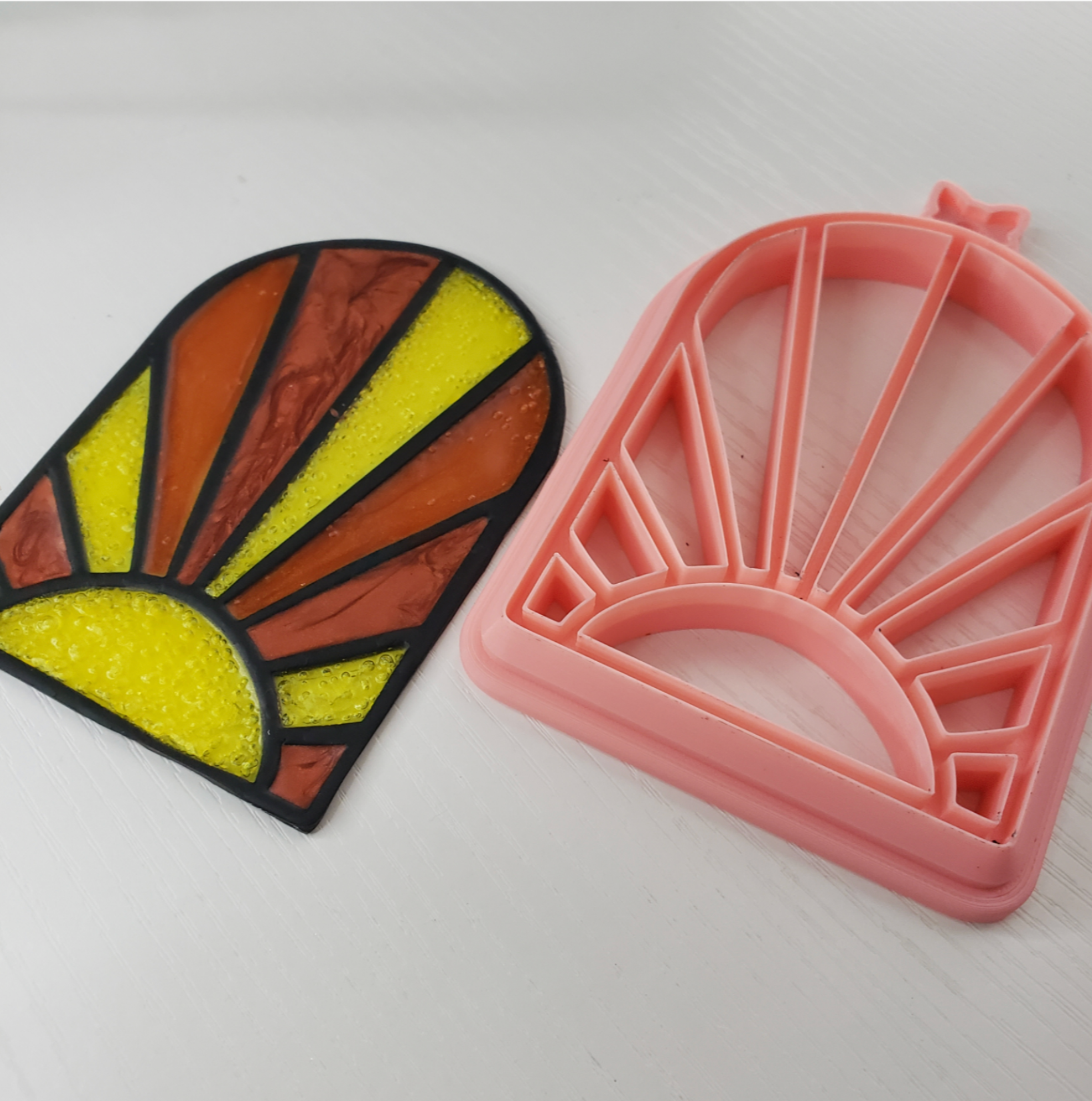 C28 -Rising Sun Window Cling/Sun Catcher Cutter for Clay, Pottery and Bakery - ClartStudios - Polymer clay Jewellery