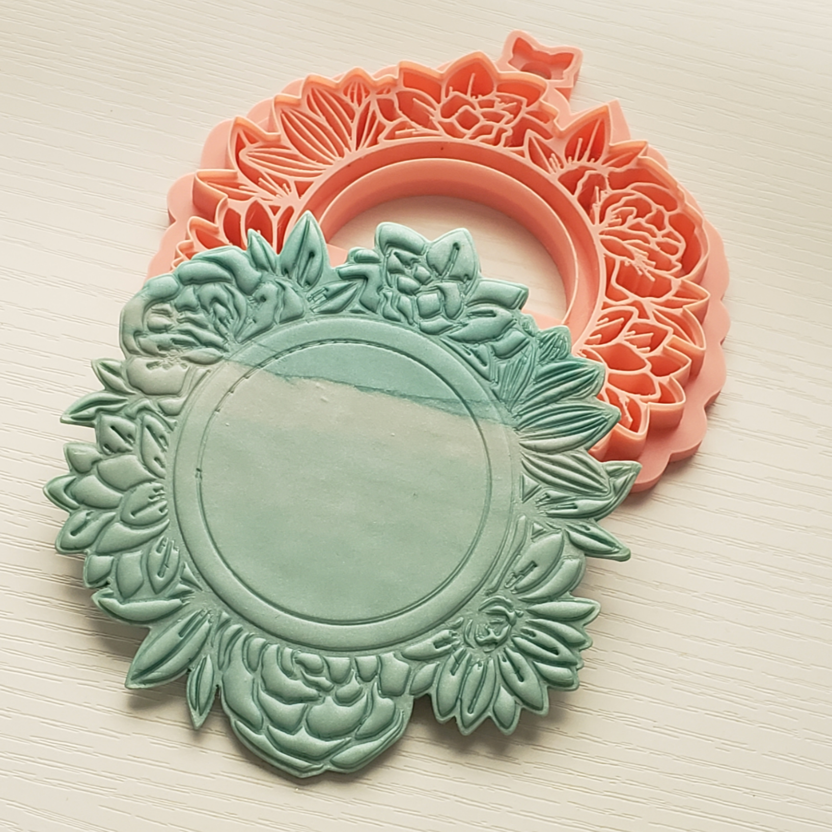 C34 -Floral Ornament Trinket Dish Polymer Clay Cutter, Pottery and Bakery - ClartStudios - Polymer clay Jewellery