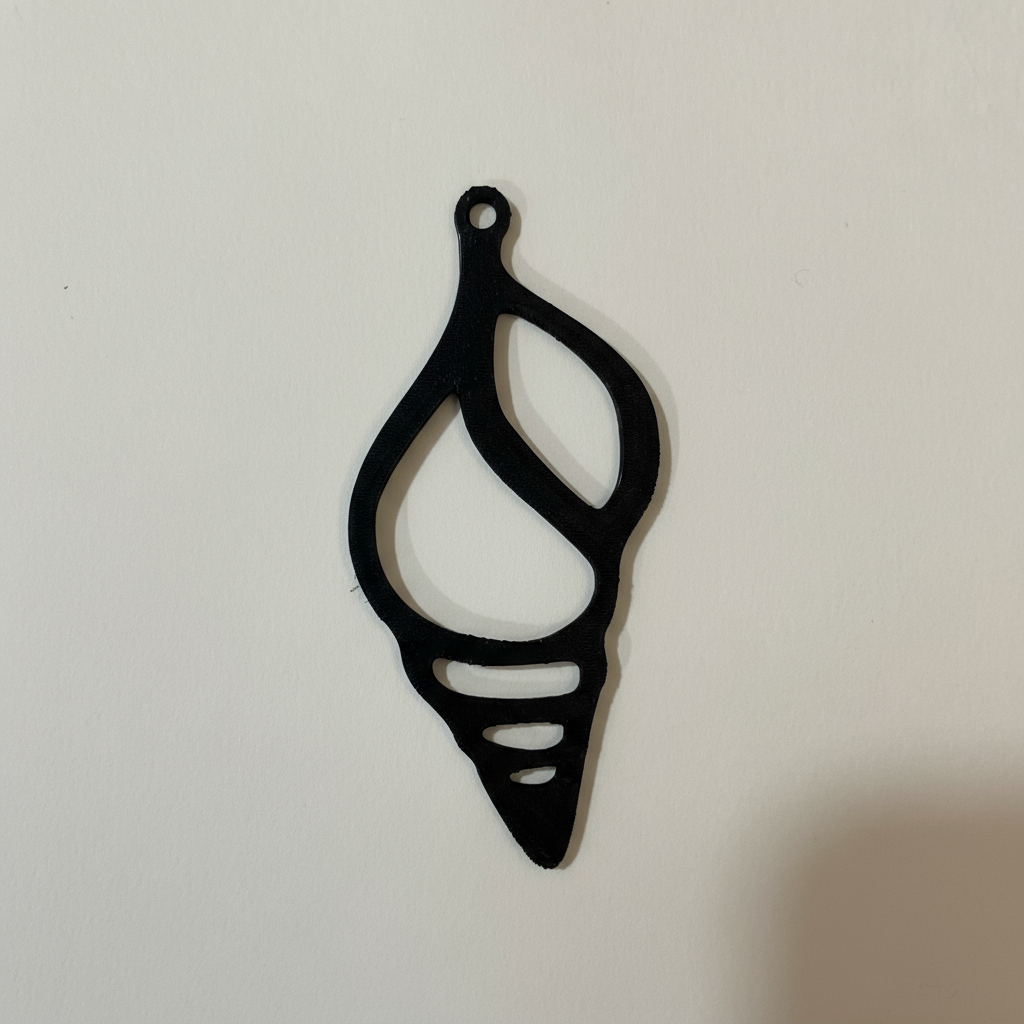 Black pendant on a light gray background