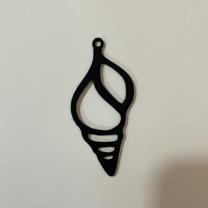 Black pendant on a light gray background