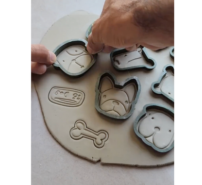 Dog Breed Cookie Cutter & Stamp Set (11 Stamps and 11 Cutters) - ClartStudios - Polymer clay Jewellery