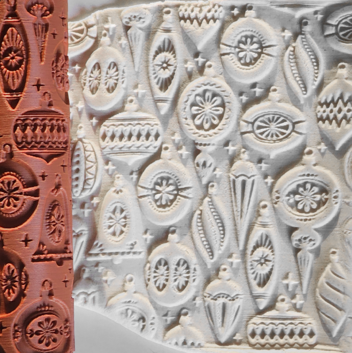 V106 | Christmas Ornaments | Special Christmas Edition Rollers for Clay - ClartStudios - Polymer clay Jewellery