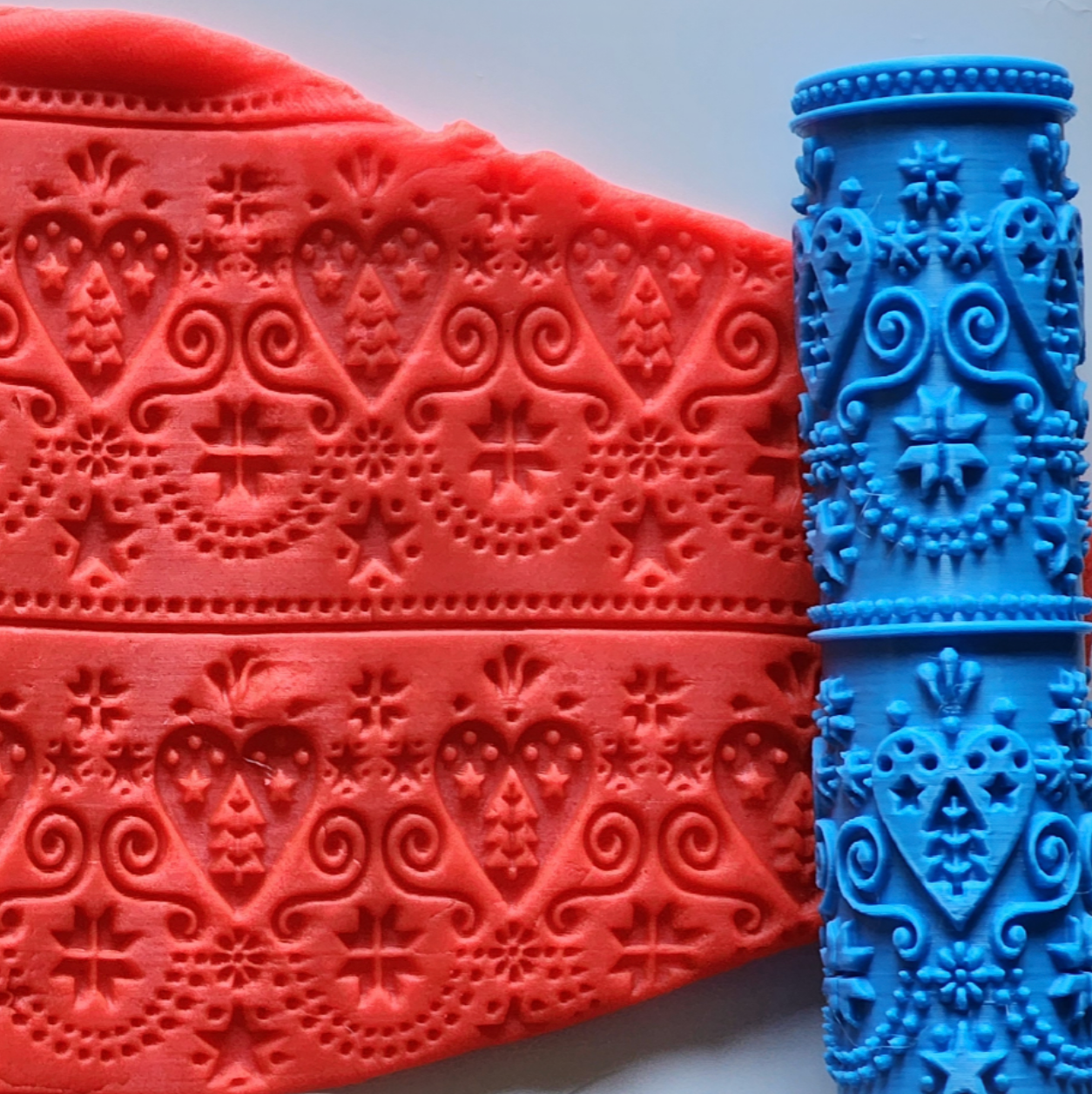 V118 | Christmas Folk Art II | Special Christmas Edition Rollers for Clay