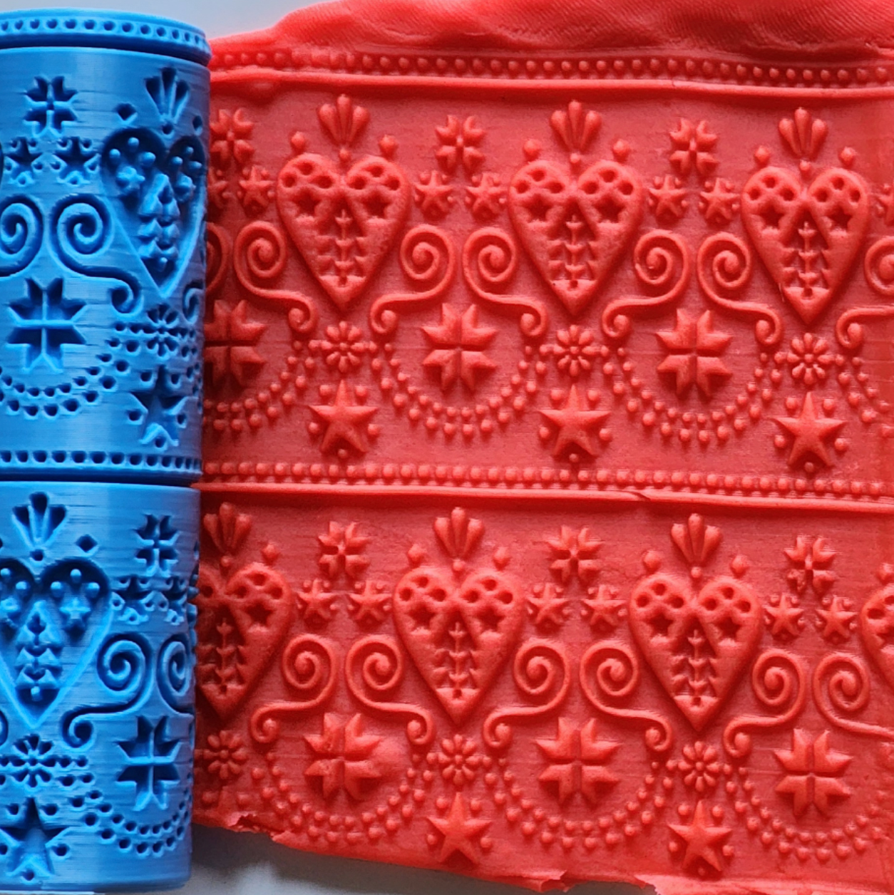 V118 | Christmas Folk Art II | Special Christmas Edition Rollers for Clay