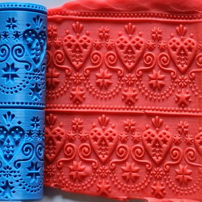 V118 | Christmas Folk Art II | Special Christmas Edition Rollers for Clay