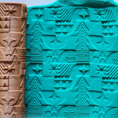 V122 | Retro Christmas| Special Christmas Edition Rollers for Clay