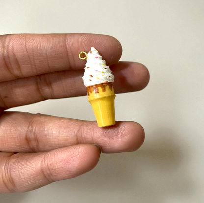 R018 - Classic Ice Cream withe Sprinkles Charm - Waterproof & Adorable