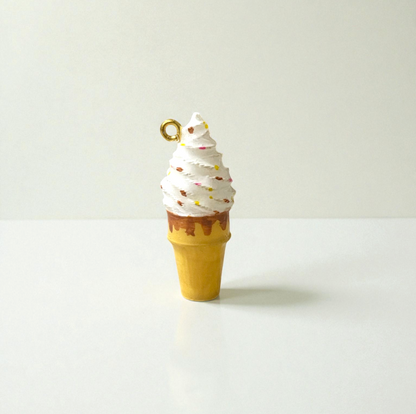 R018 - Classic Ice Cream withe Sprinkles Charm - Waterproof & Adorable