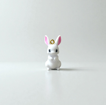 R020 - Cute White Bunny Charm - Waterproof & Adorable