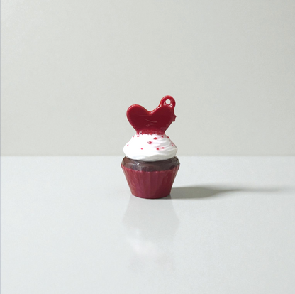 R023 - Red Velvet Heart CupCake - Waterproof & Adorable