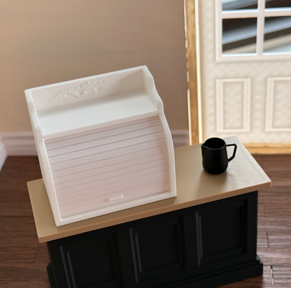 Miniature Roll-Top Bread Box Cabinet - M005