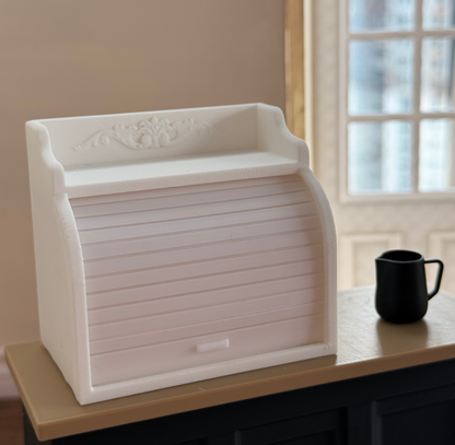 Miniature Roll-Top Bread Box Cabinet - M005