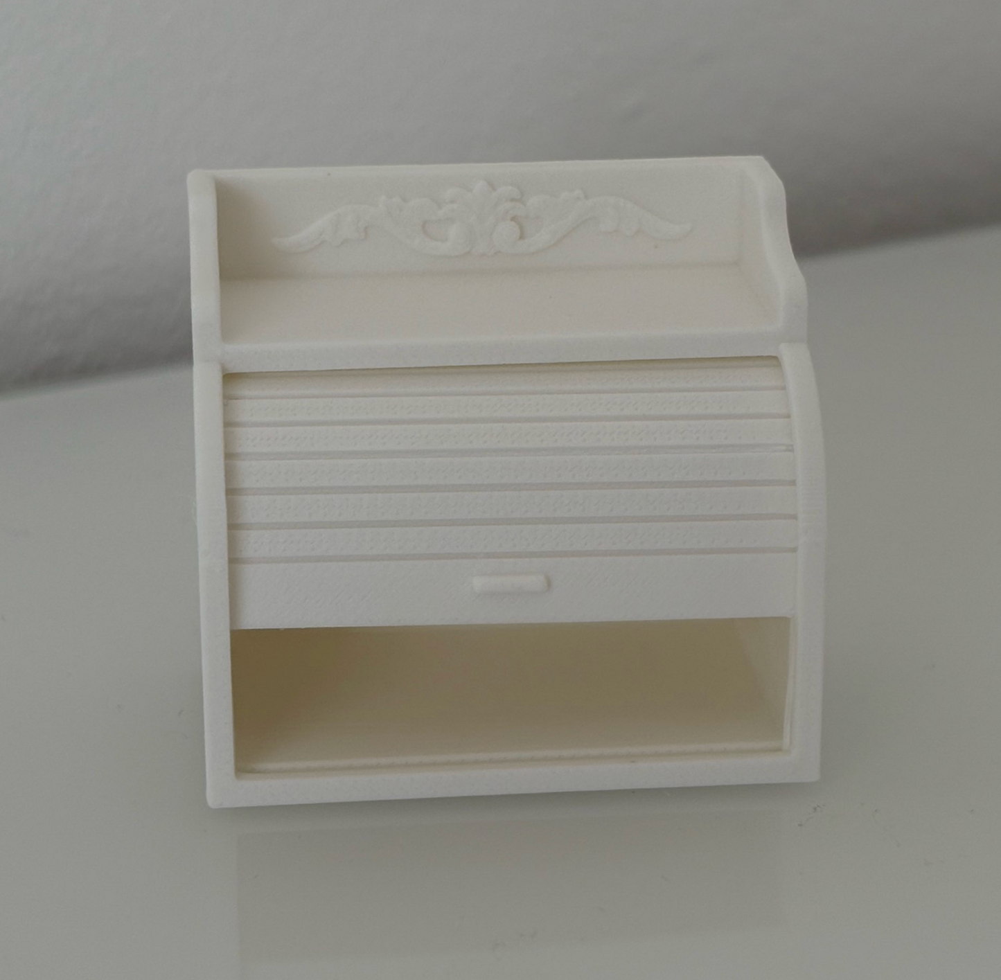 Miniature Roll-Top Bread Box Cabinet - M005