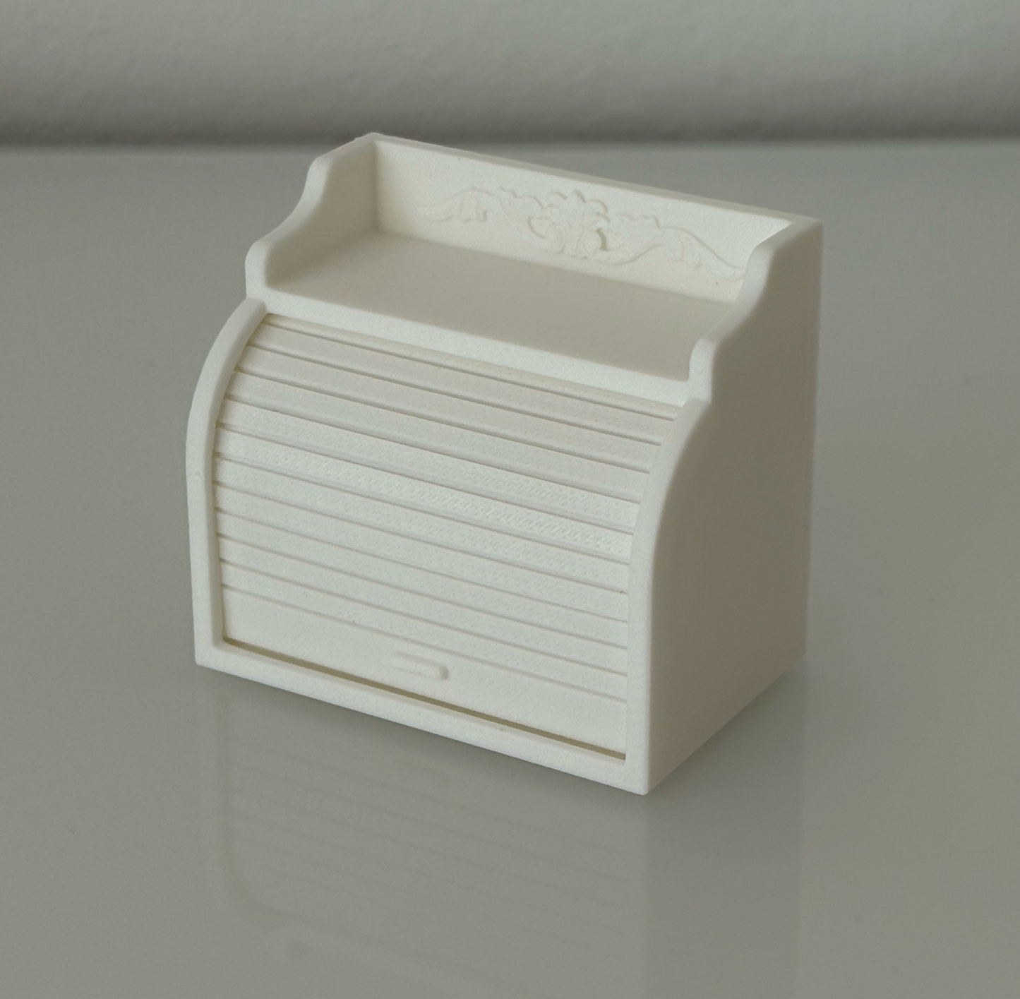 Miniature Roll-Top Bread Box Cabinet - M005