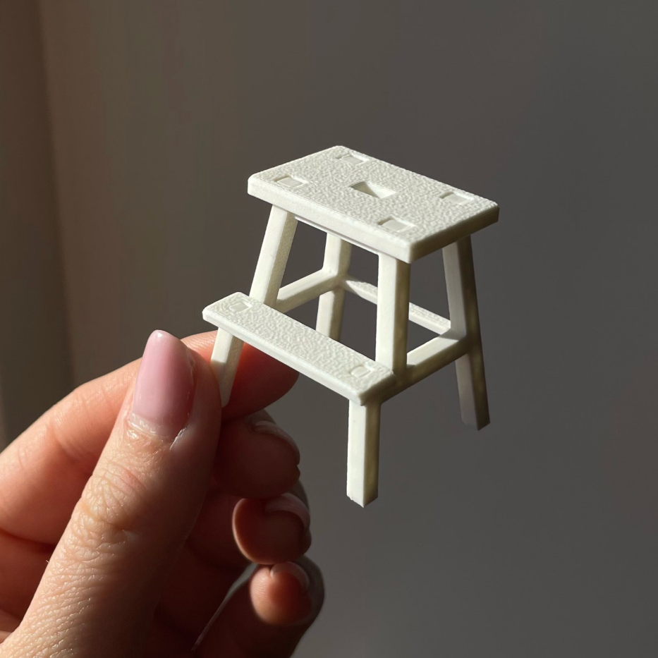 Miniature Ikea Step Stool Chair- M007