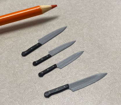 Knife Set with Block - Dollhouse  - M011