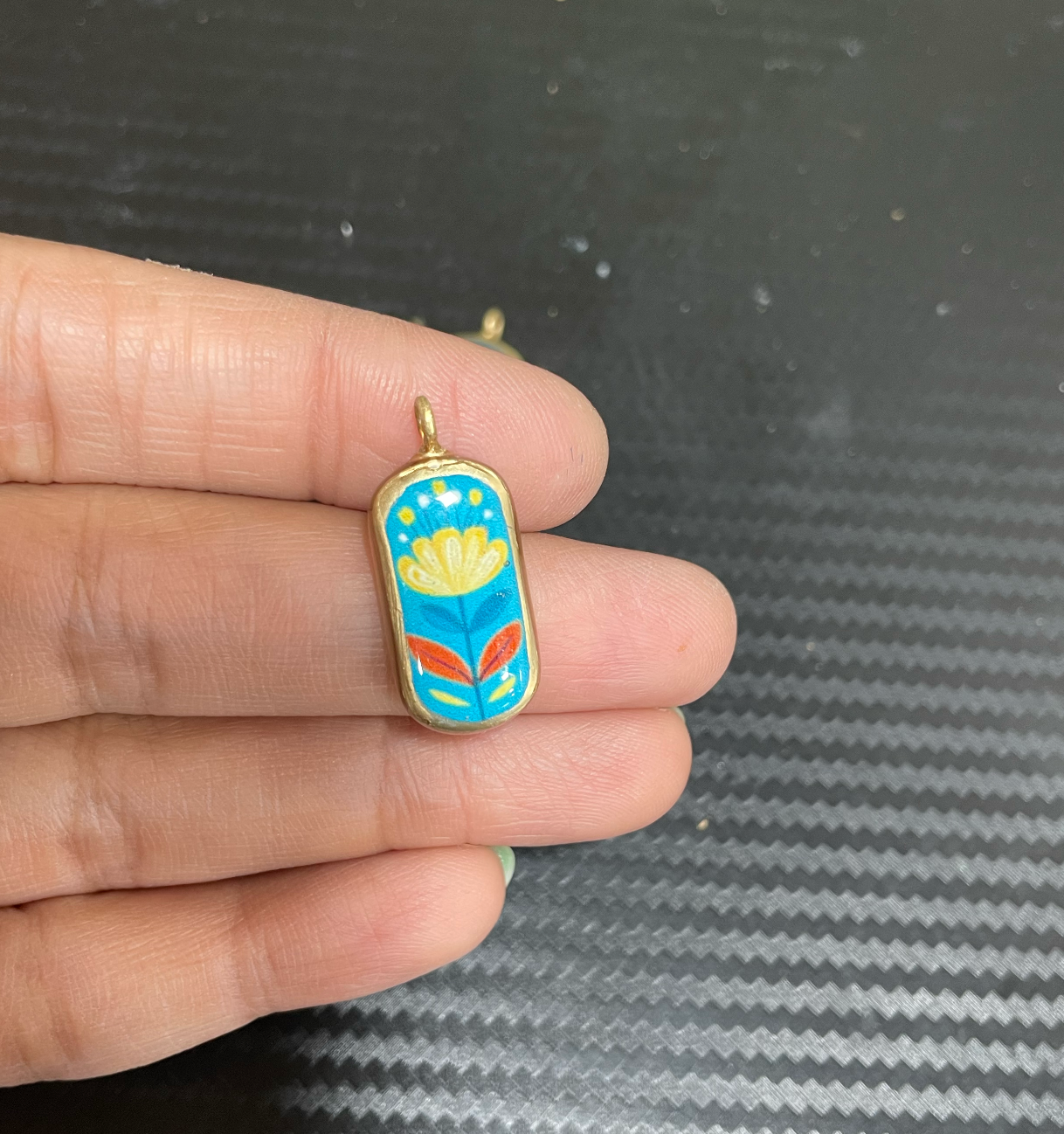 SPT-03 - Small Circle Vintage Pendants - Cold Porcelain Charms Pendant (Dispatch Time 4-5 days) - ClartStudios - Polymer clay Jewellery