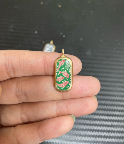 SPT-03 - Small Circle Vintage Pendants - Cold Porcelain Charms Pendant (Dispatch Time 4-5 days) - ClartStudios - Polymer clay Jewellery