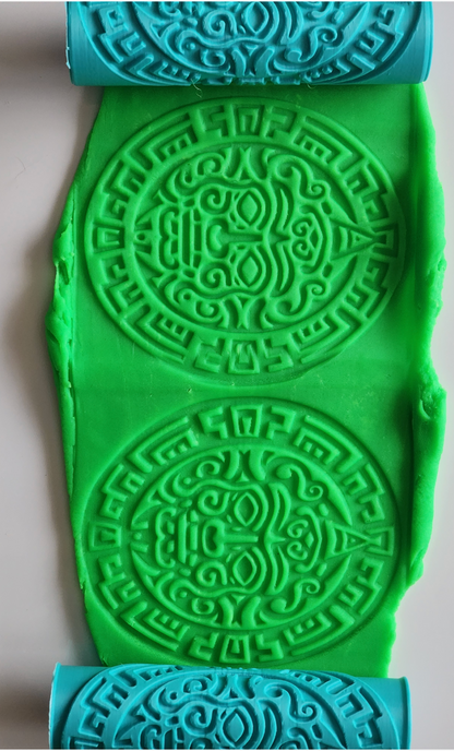 V209 | Mesoamerican Folk Art II | Rollers for Clay - ClartStudios - Polymer clay Jewellery
