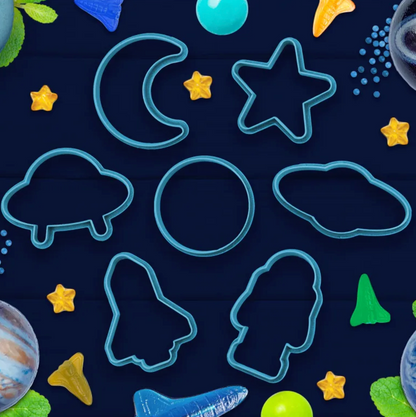 Space Theme Cookie (cutter stamp set)