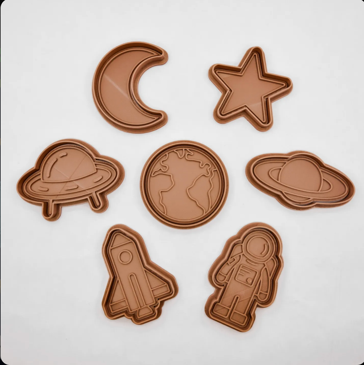 Space Theme Cookie (cutter stamp set)