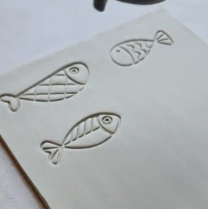 Fish Cutter & Stamp Set (6 Stamps and 6 Cutters)) - ClartStudios - Polymer clay Jewellery