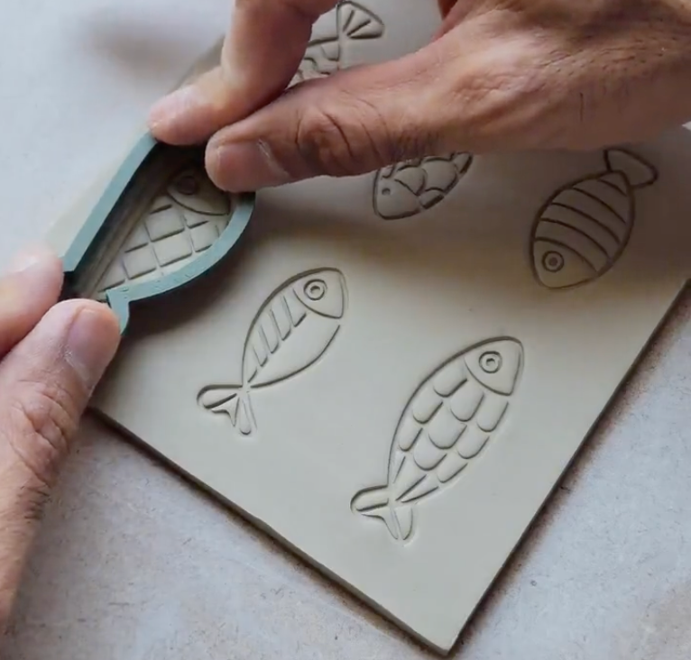 Fish Cutter & Stamp Set (6 Stamps and 6 Cutters)) - ClartStudios - Polymer clay Jewellery