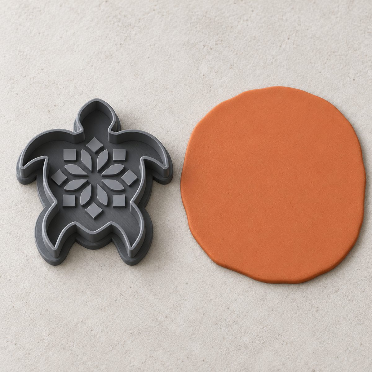 Mandala Sea Turtle Polymer Clay Cutter | 024 - ClartStudios - Polymer clay Jewellery