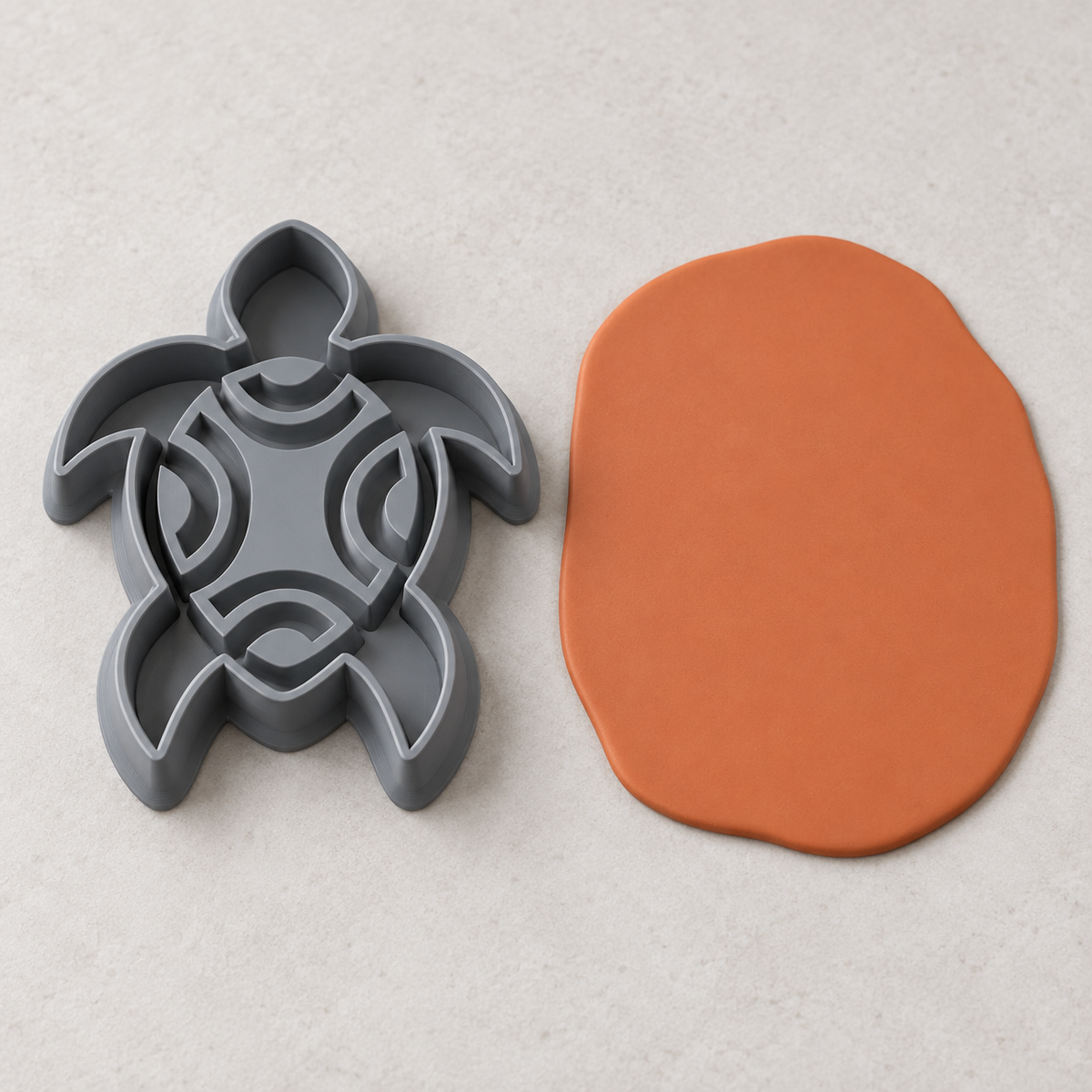 Tribal Sea Turtle Polymer Clay Cutter | 025 - ClartStudios - Polymer clay Jewellery