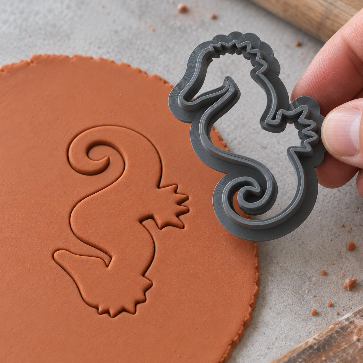 Seahorse Silhouette Polymer Clay Cutter | 026 - ClartStudios - Polymer clay Jewellery