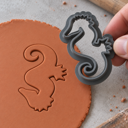 Seahorse Silhouette Polymer Clay Cutter | 026 - ClartStudios - Polymer clay Jewellery