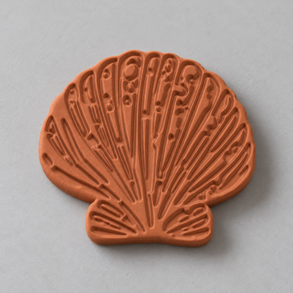 Textured Scallop Shell Polymer Clay Cutter | 028 - ClartStudios - Polymer clay Jewellery