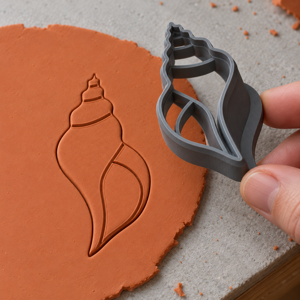 Conch Shell Polymer Clay Cutter | 027 - ClartStudios - Polymer clay Jewellery
