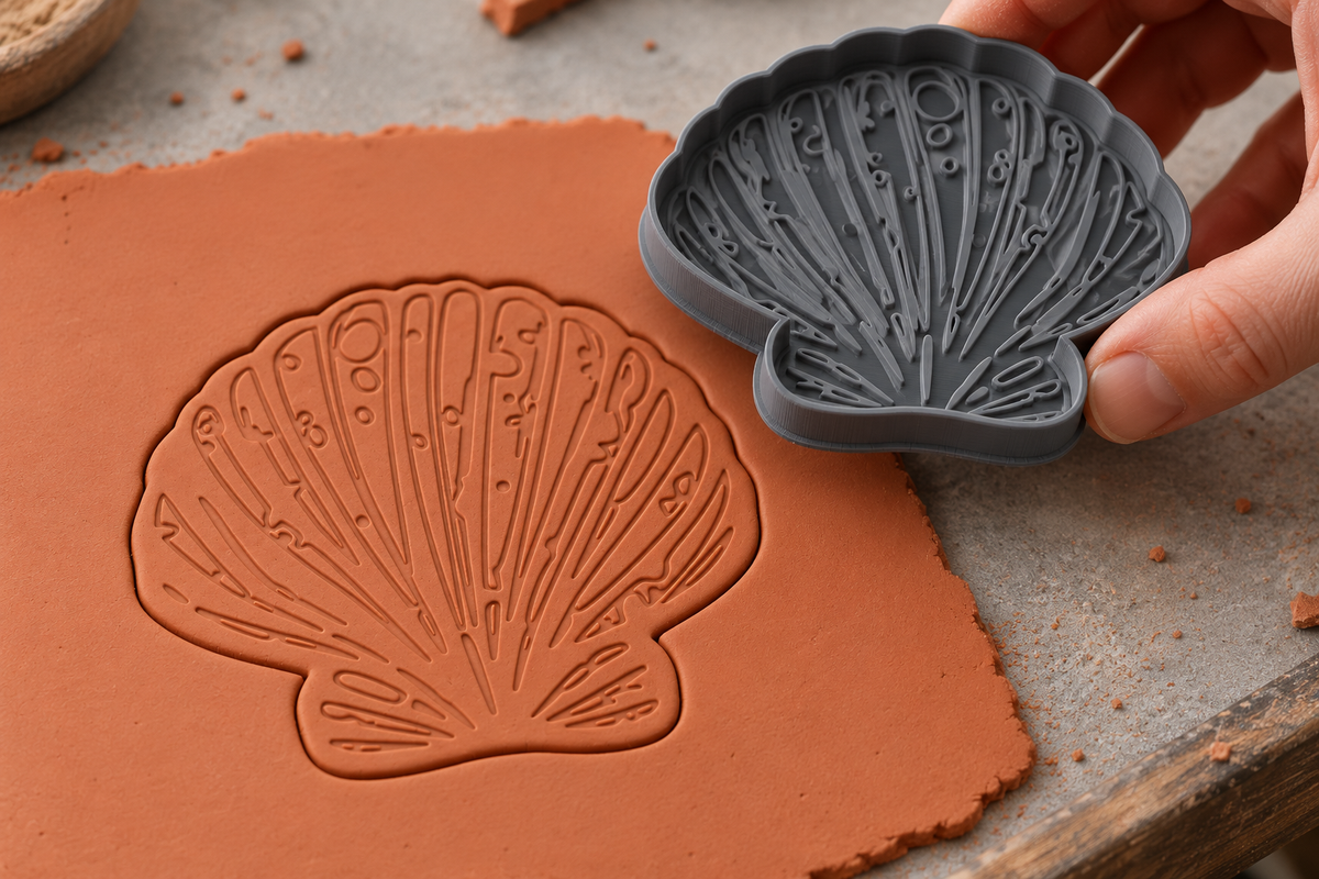 Detailed Seashell Polymer Clay Cutter | 029 - ClartStudios - Polymer clay Jewellery