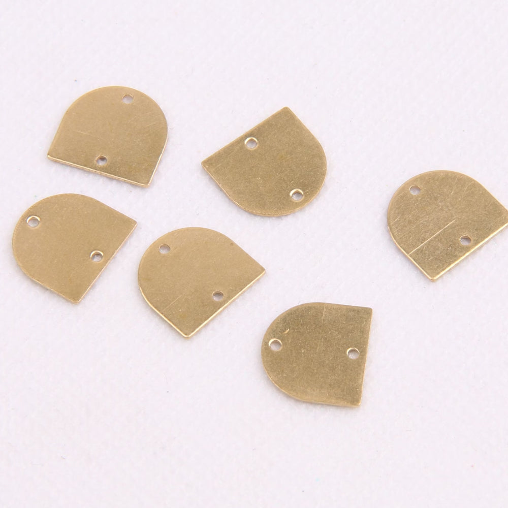 Semi Circle Brass Charm - ClartStudios - Polymer clay Jewellery