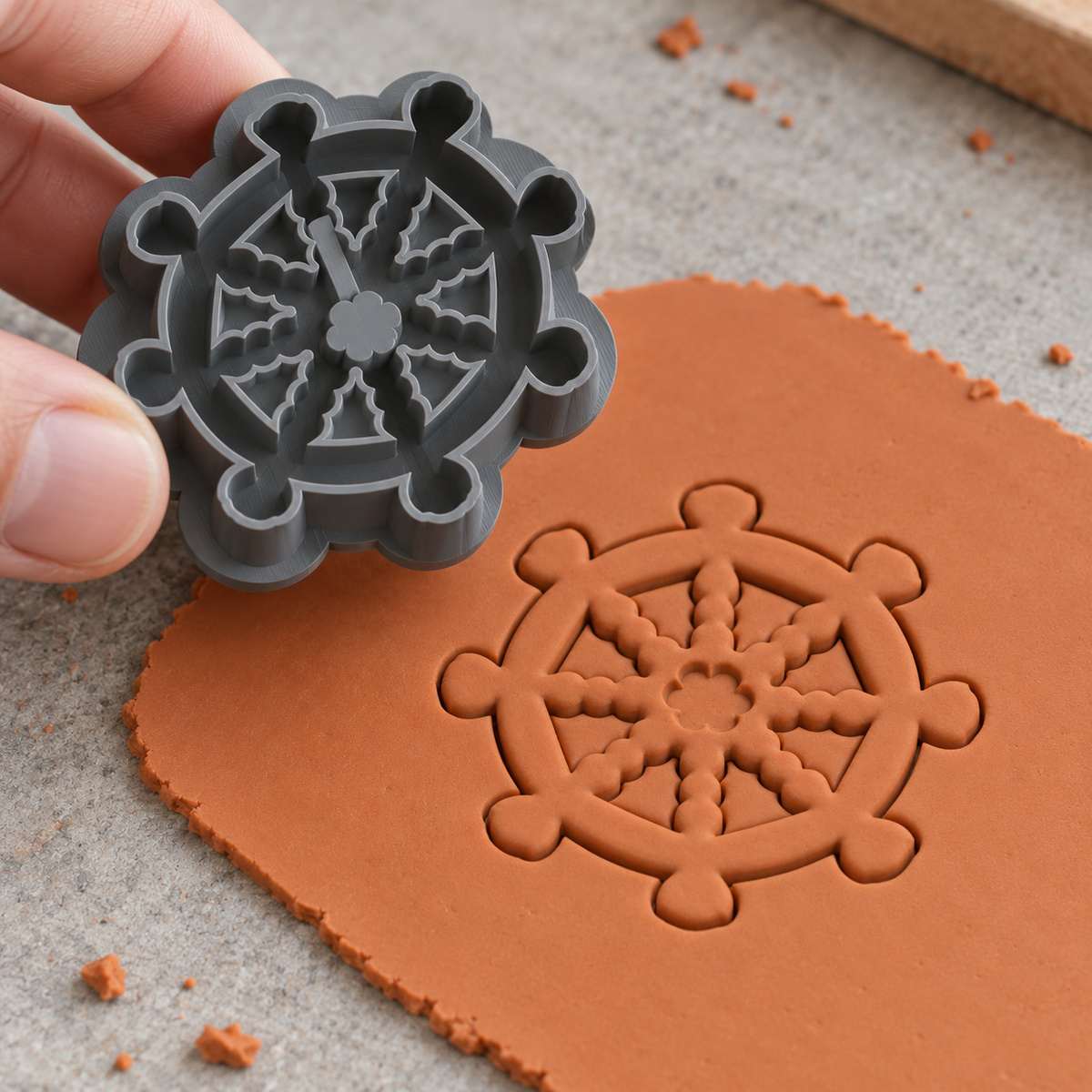 Ship Wheel Polymer Clay Cutter | 030 - ClartStudios - Polymer clay Jewellery