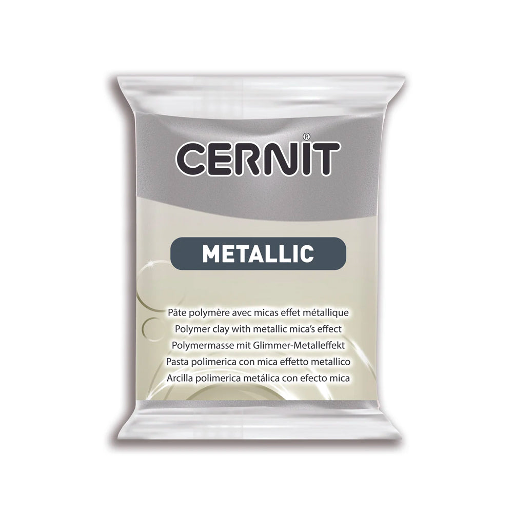 Cernit Metallic Silver 56g - ClartStudios - Polymer clay Jewellery