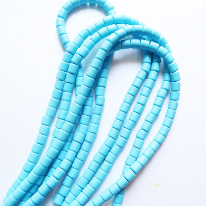 Sky Blue - 6mm Bucket Polymer Clay Beads - ClartStudios - Polymer clay Jewellery