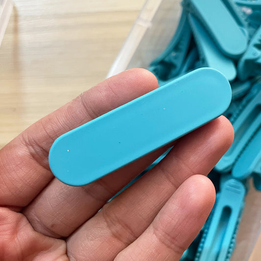 Sky Blue Hair Clip Acrylic Base - ClartStudios - Polymer clay Jewellery