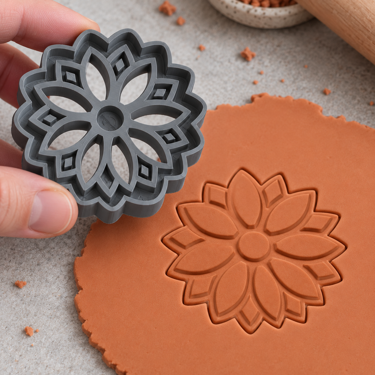 Layered Sunflower Polymer Clay Cutter | 122 - ClartStudios - Polymer clay Jewellery