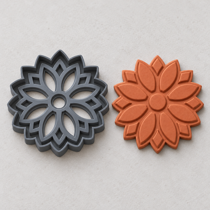 Layered Sunflower Polymer Clay Cutter | 122 - ClartStudios - Polymer clay Jewellery