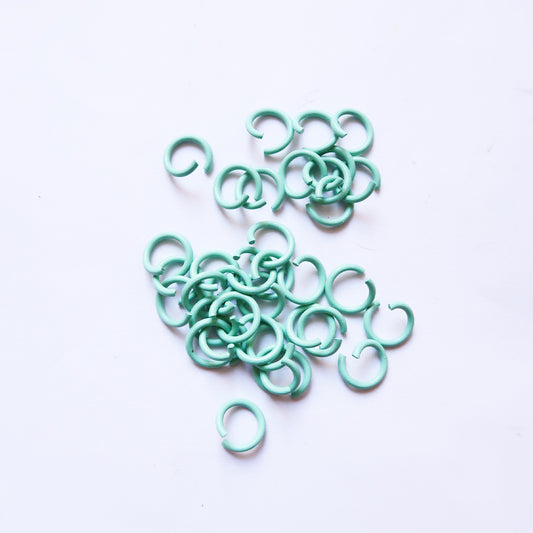 Teal Jump ring (Pack of 50) - ClartStudios - Polymer clay Jewellery