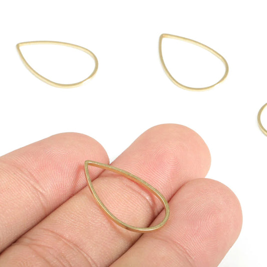 Small Brass Tear Drop - ClartStudios - Polymer clay Jewellery