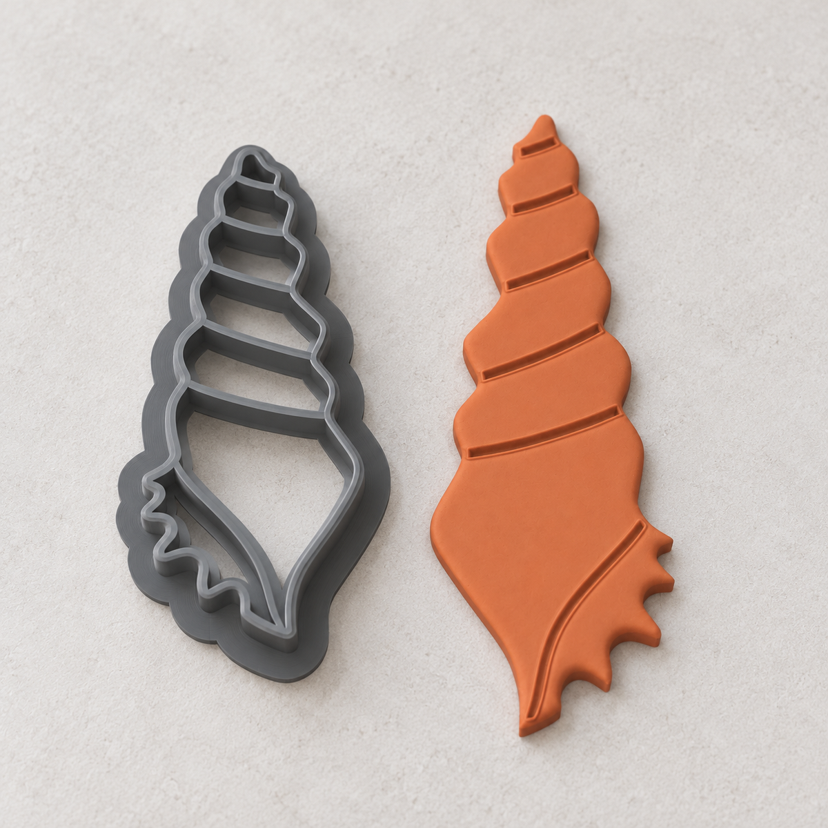 Textured Spire Shell Polymer Clay Cutter | 035 - ClartStudios - Polymer clay Jewellery