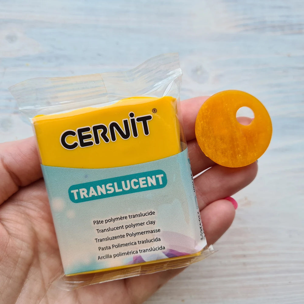 Cernit Translucent Amber - 56gms - ClartStudios - Polymer clay Jewellery