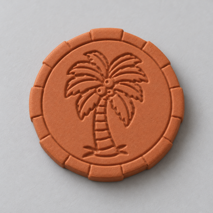 Tropical Palm Tree Coin Polymer Clay Cutter | 036 - ClartStudios - Polymer clay Jewellery