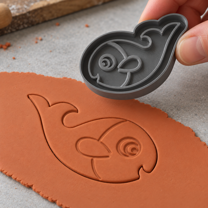 Cute Whale Polymer Clay Cutter | 037 - ClartStudios - Polymer clay Jewellery