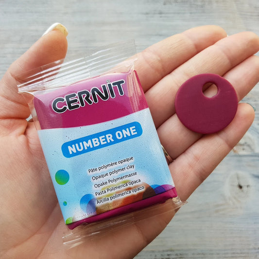 Cernit Number One Bordeaux - 56gms - ClartStudios - Polymer clay Jewellery