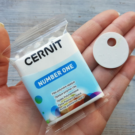 Cernit Number One Opaque White - 56gms - ClartStudios - Polymer clay Jewellery